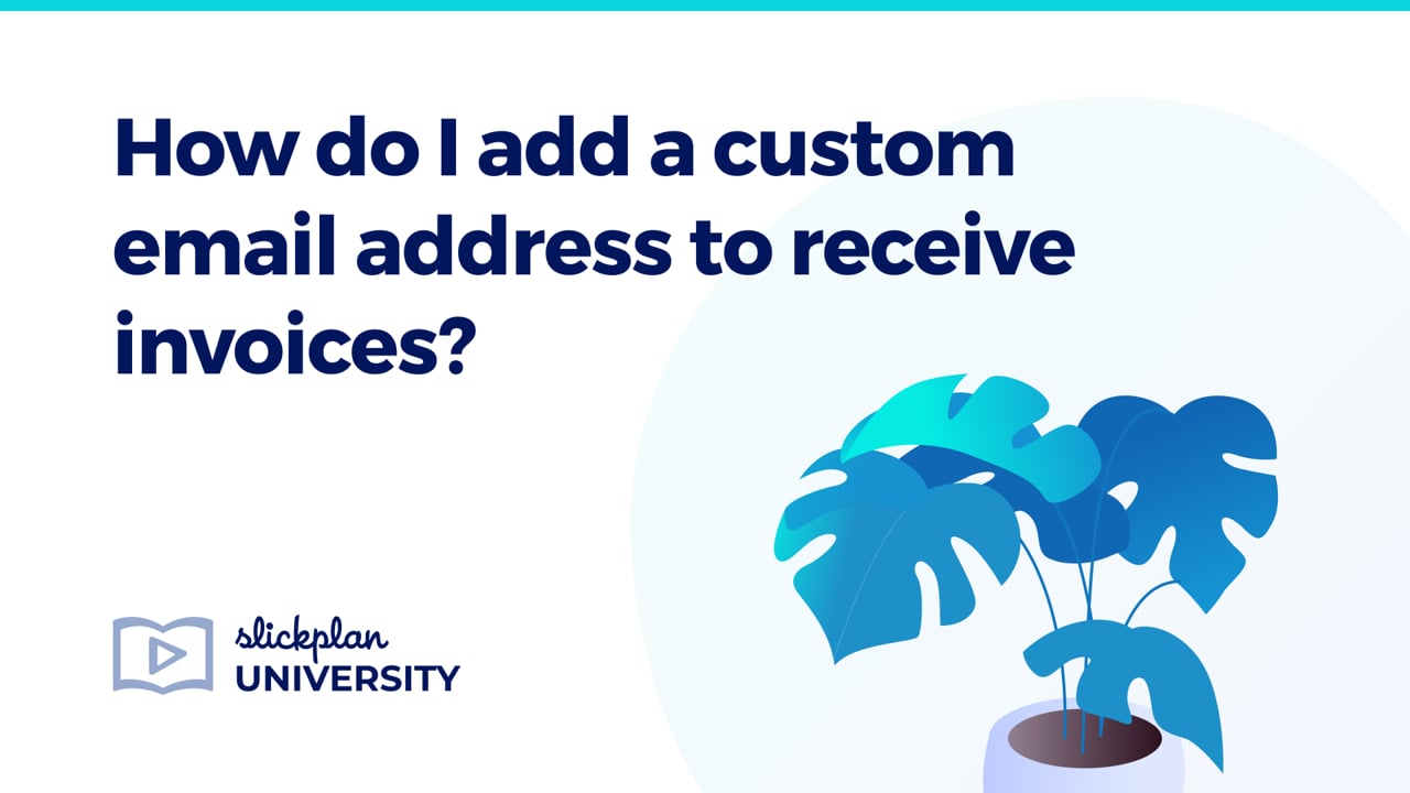 How do I add a custom email address to receive invoices?
