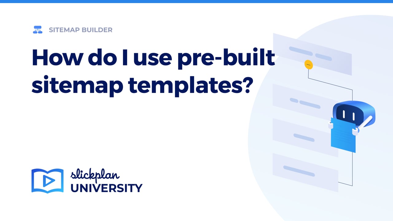 How do I use pre-built sitemap templates?