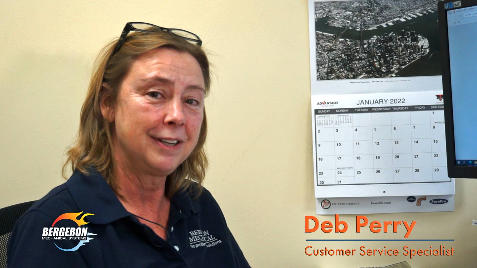 Deb Perry, Customer Service Specialist at Bergeron Mechanical Systems, Keene, NH on Vimeo