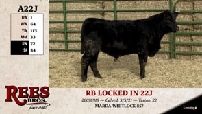 Lot #A22J - RB LOCKED IN 22J