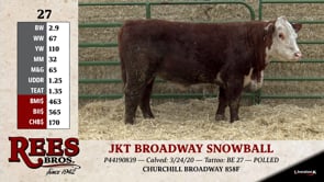 Lot #27 - JKT BROADWAY SNOWBALL