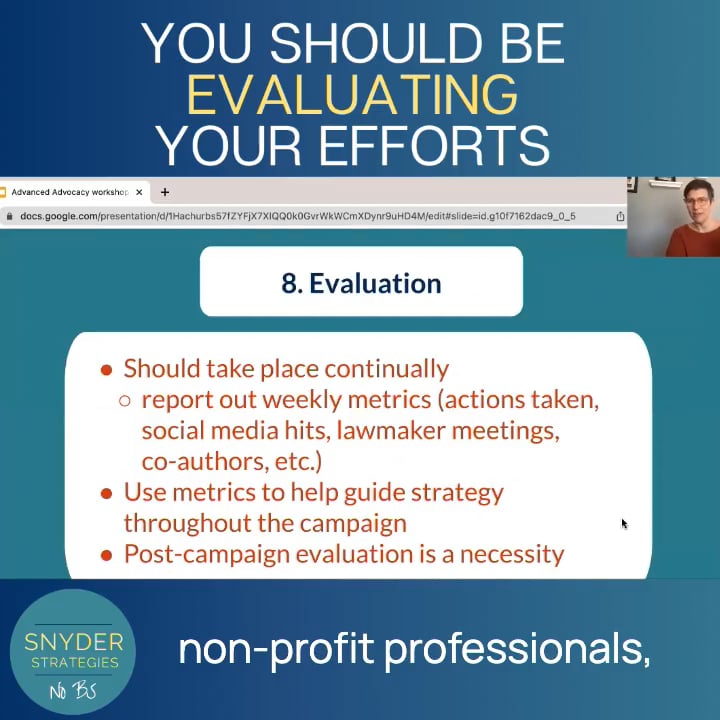 You Should be Evaluating Your Efforts