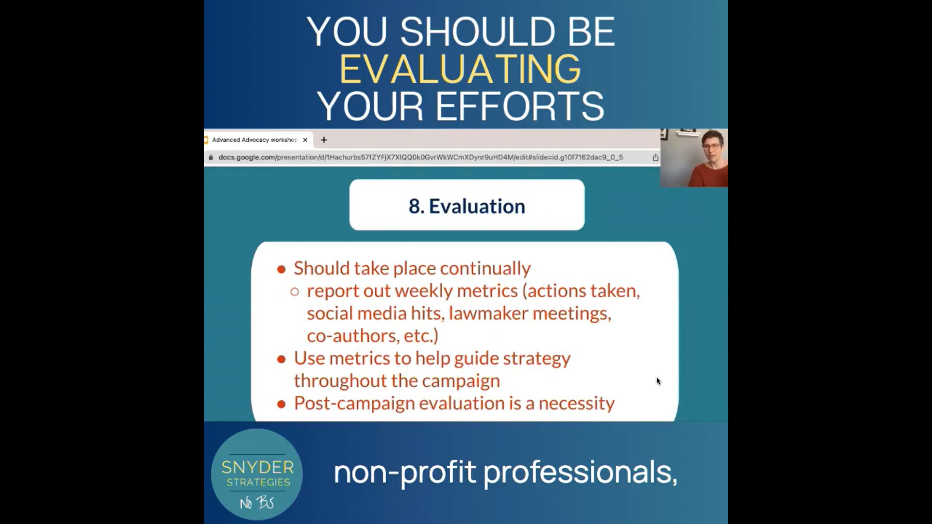 You Should be Evaluating Your Efforts