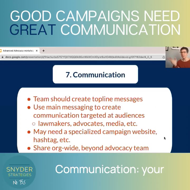 Good Campaigns Need Great Communication
