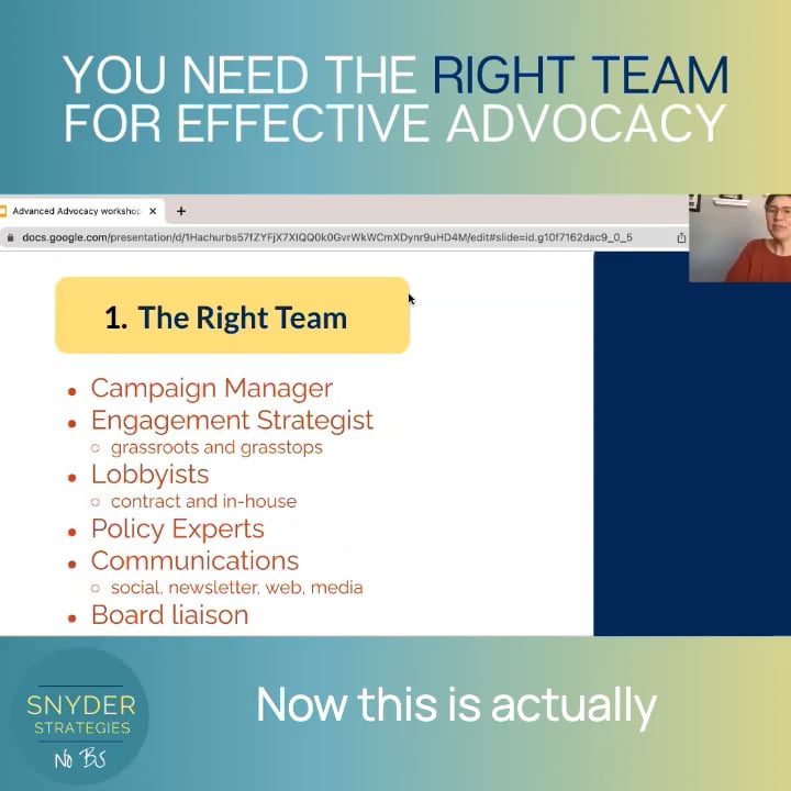 You Need The Right Team For Effective Advocacy