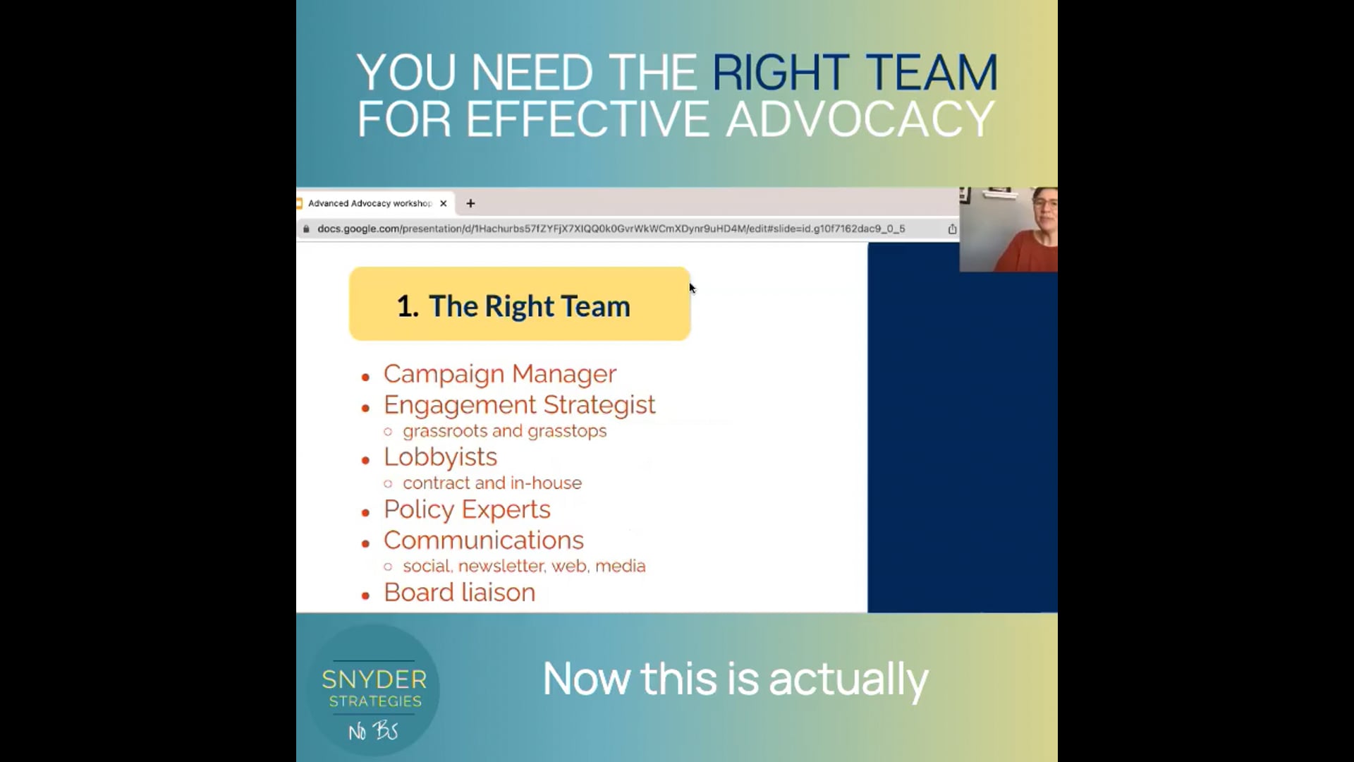 You Need The Right Team For Effective Advocacy