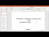 Embedded C - Introduction and Basic Data Types