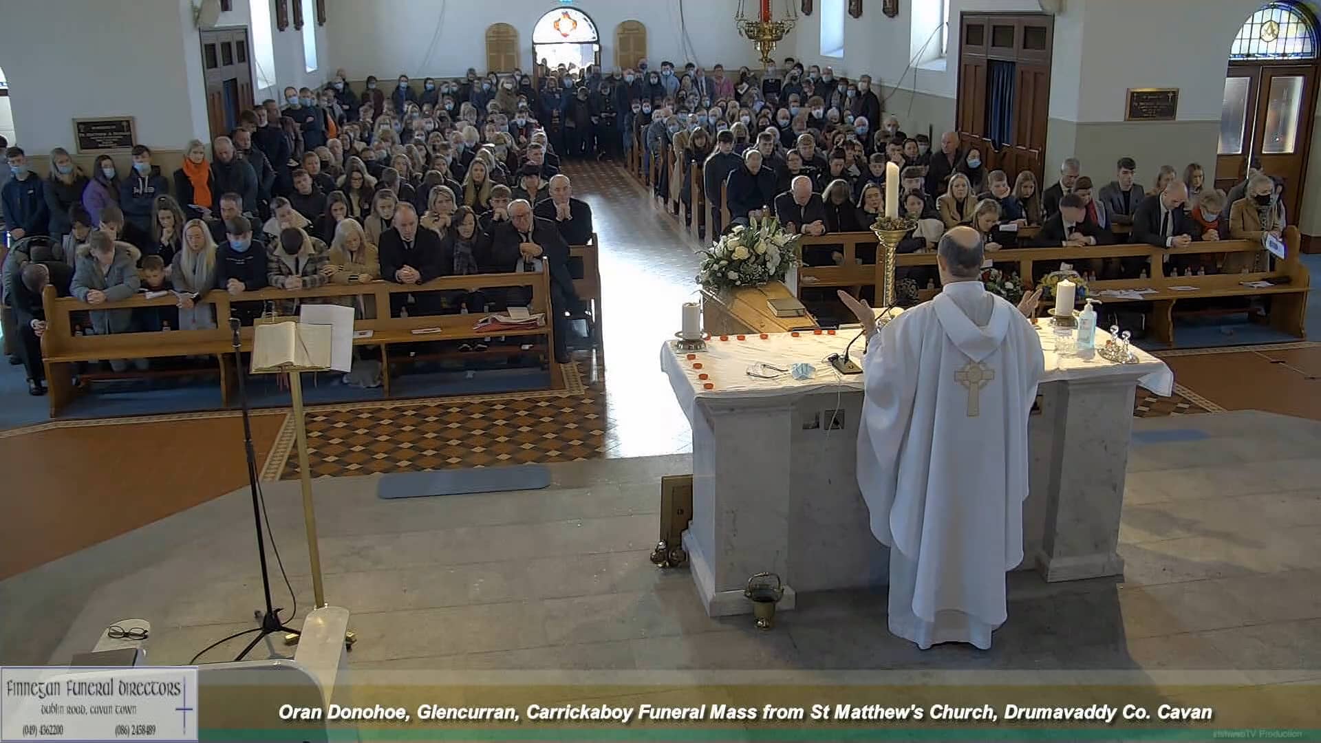 Oran Donohoe, Glencurran, Carrickaboy Funeral Mass from St Matthew's