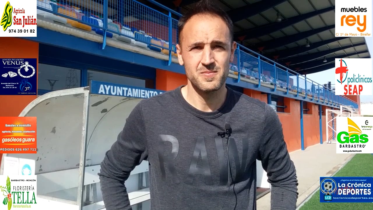 DAVID GIMÉNEZ (Entrenador CD Binéfar) CD Binéfar 2-1 Giner Torrero / J 22 / 3ª División
