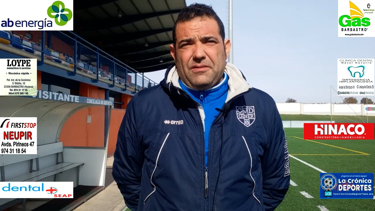 MIGUEL ÁNGEL CASAUS (Entrenador Giner Torrero) CD Binéfar 2-1 Giner Torrero / J 22 / 3ª División