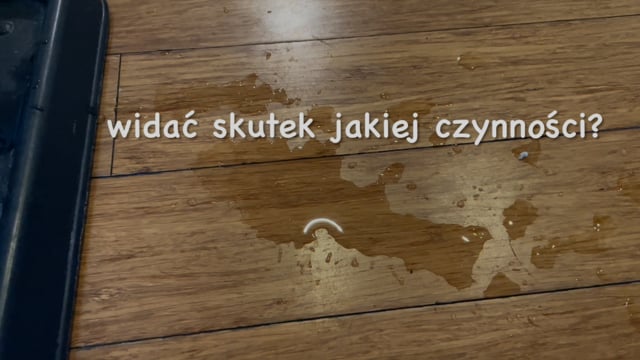 Ponton … (drink) some water and I … (clean) the floor.