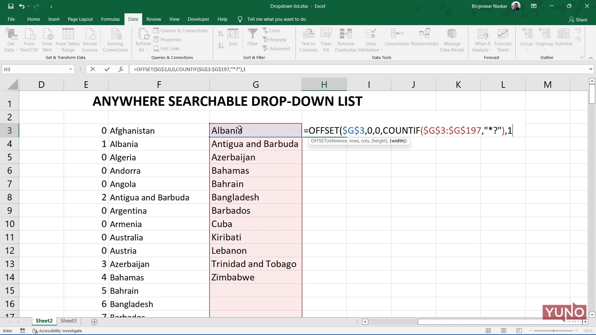 membuat-searchable-drop-down-list-excel-youtube