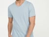 Native Spirit - Eco-friendly men's raw edge collar t-shirt (Aquamarine)