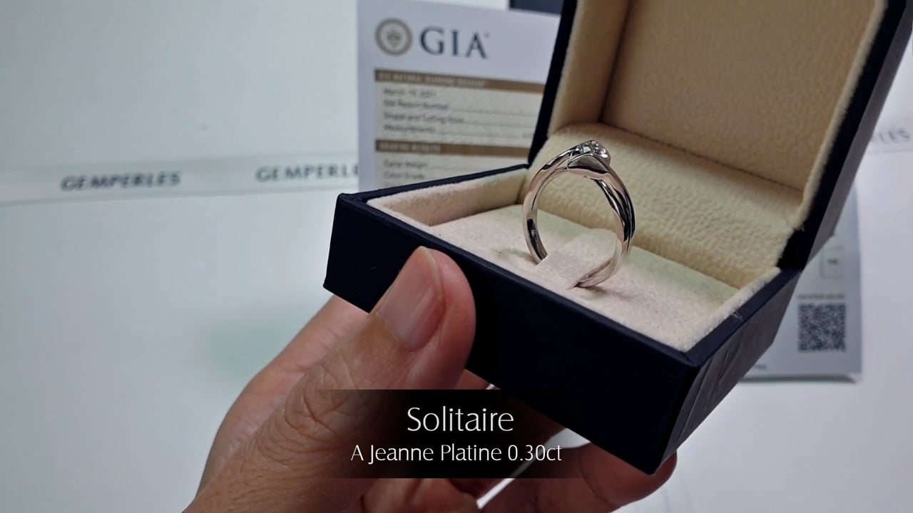 Anello A Jeanne - Platino & Diamanti 0.30ct | Gemperles