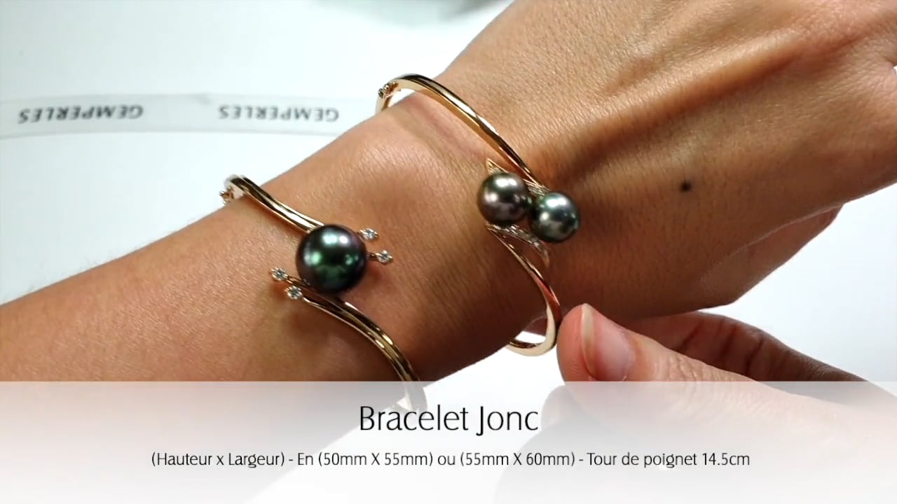 Bracelets Jonc - Or & Perles de Tahiti | Gemperles