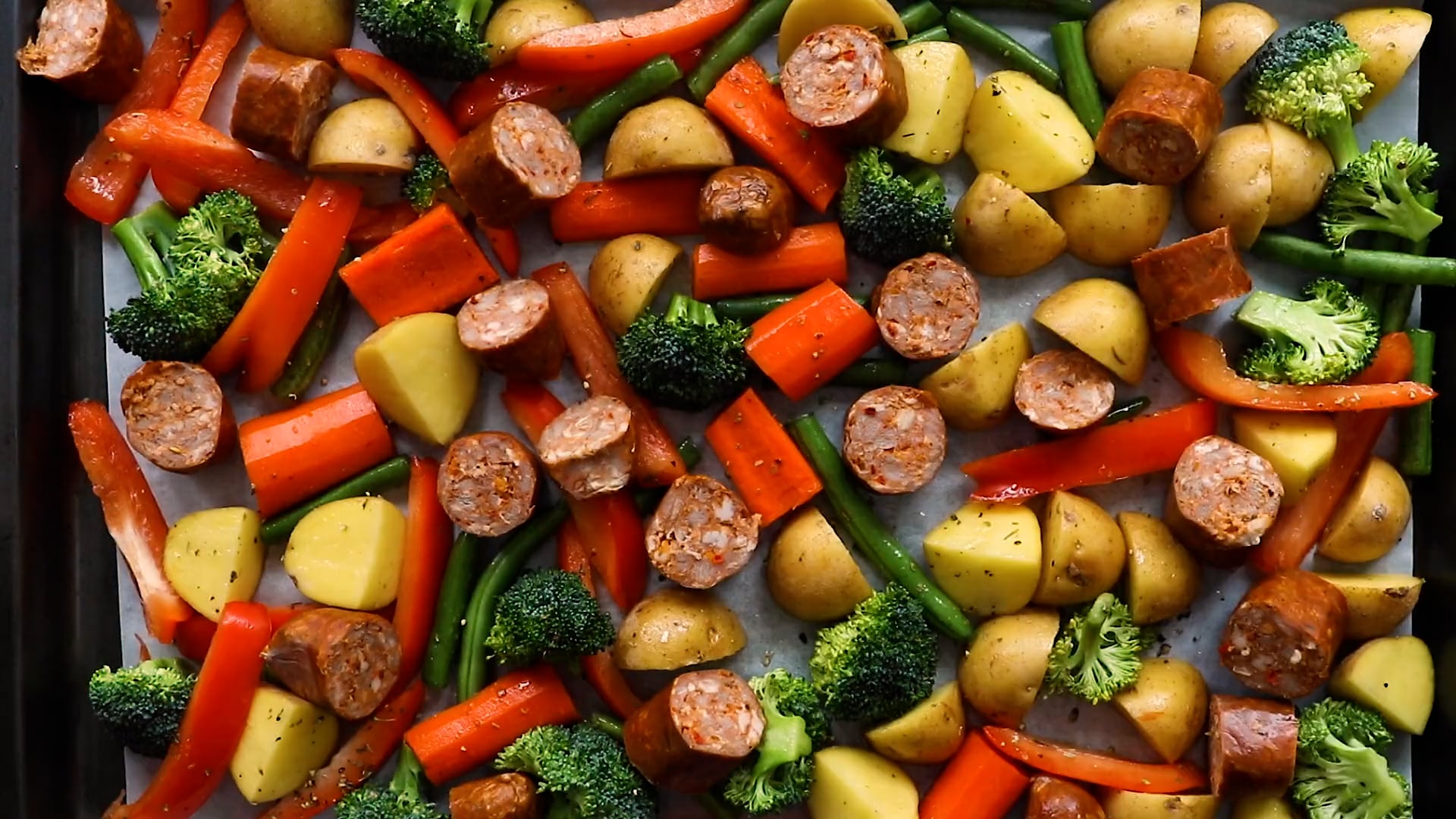 Sheet Pan Sausage and Veggies Step 3.mp4 on Vimeo