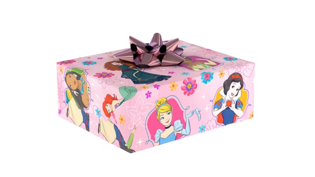 PRINCESS PINK THEME GIFT WRAPPING PAPER 20 sq ft. 1 Roll 