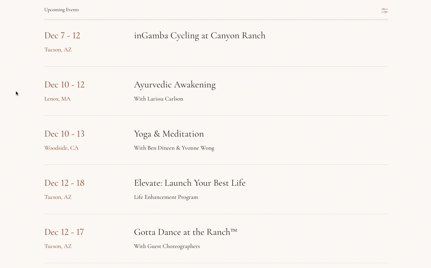 Canyon Ranch Events on Vimeo