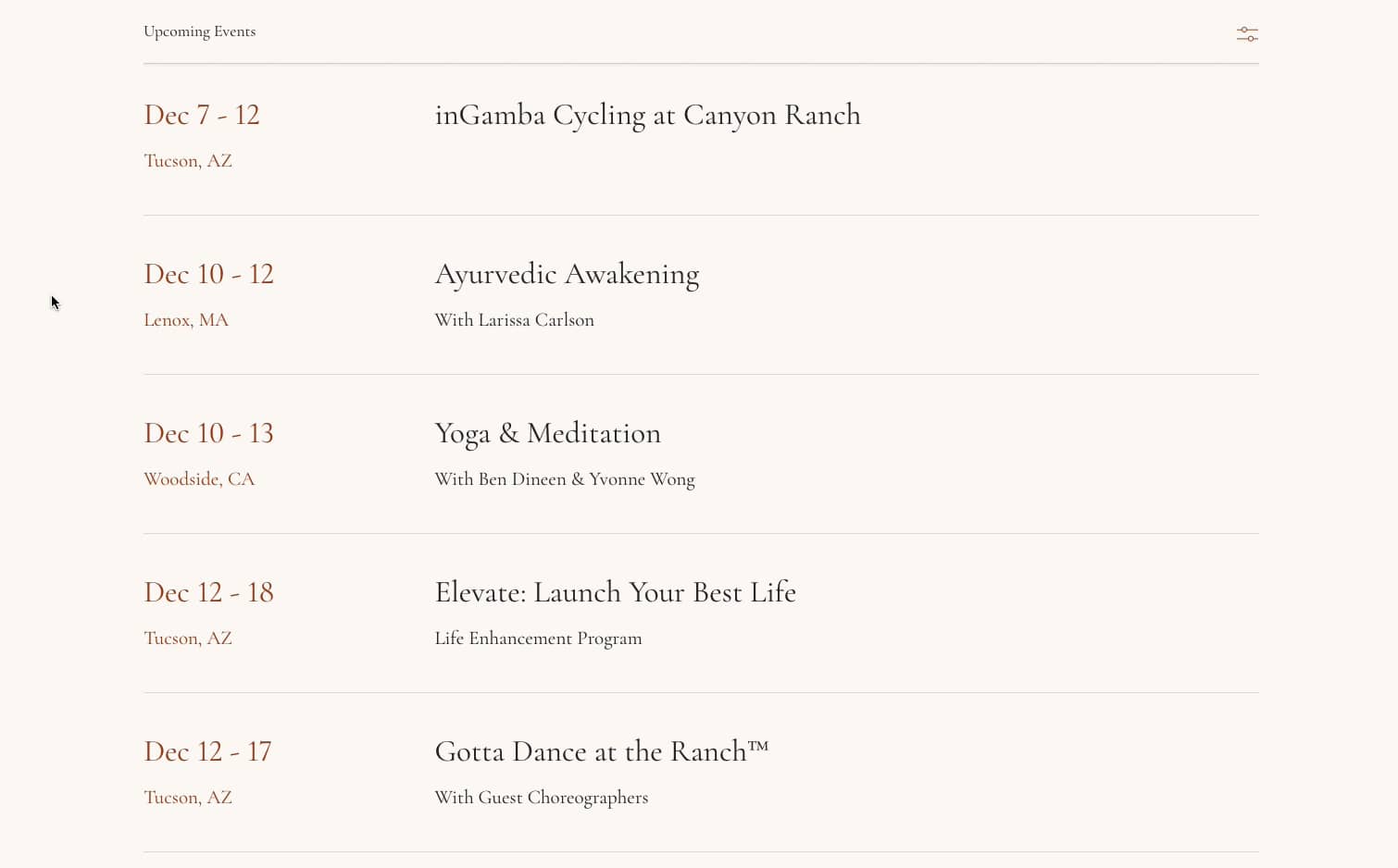 Canyon Ranch Events on Vimeo