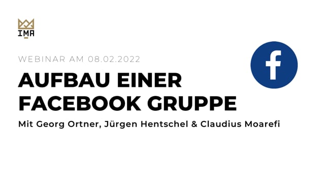 Webinar: Aufbau einer Facebook Gruppe