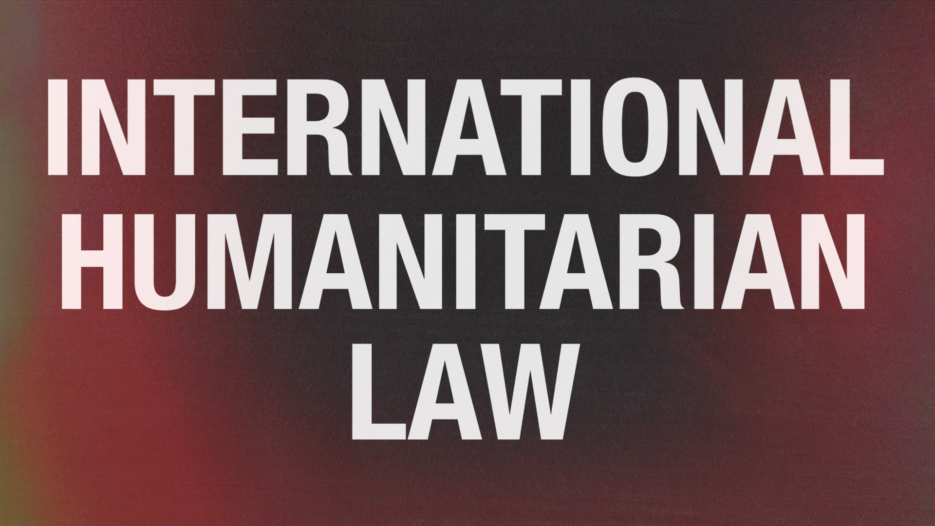 International Humanitarian Law | ICRC On Vimeo