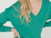 Native Spirit - Eco-friendly ladies’ lyocell v-neck jumper (Gemstone Green)