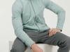 Native Spirit - Eco-friendly men's modal full zipped sweatshirt (Aquamarine)