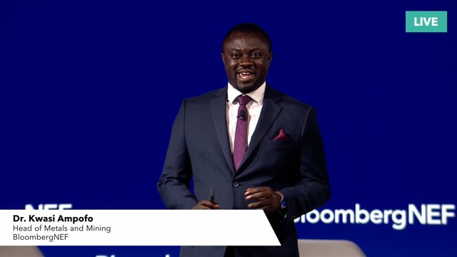 Watch "<h3>BNEF Talk: Is there a Sweet Spot for Battery Metal Prices? by Kwasi Ampofo, Head of Metals and Mining, BloombergNEF</h3>"