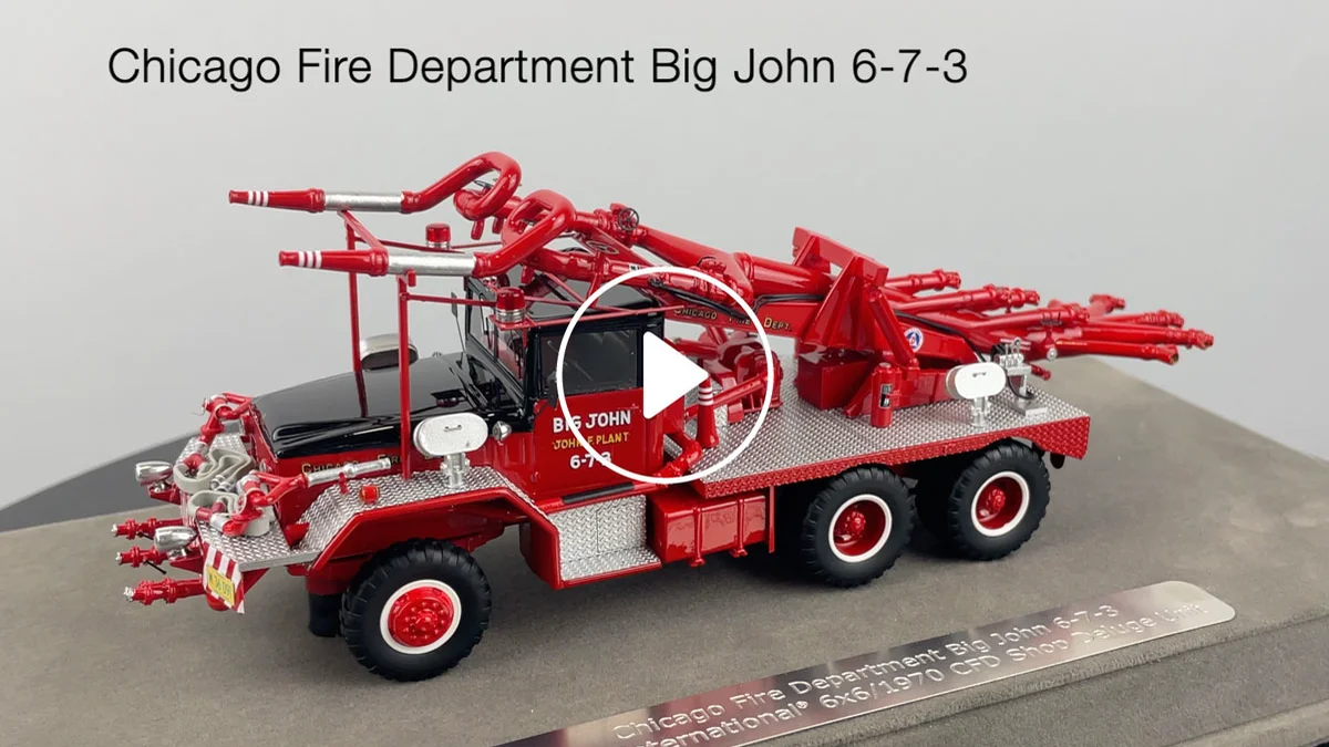 6634 / Amt Ertl / 1:25 Maquette Camion Pompiers Aero Chief 1000 Chicago