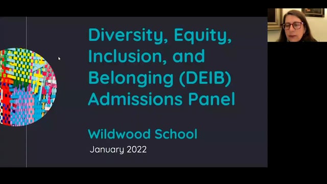 Admission Diversity, Equity, Inclusion, and Belonging (DEIB) Panel - Jan. 26, 2022