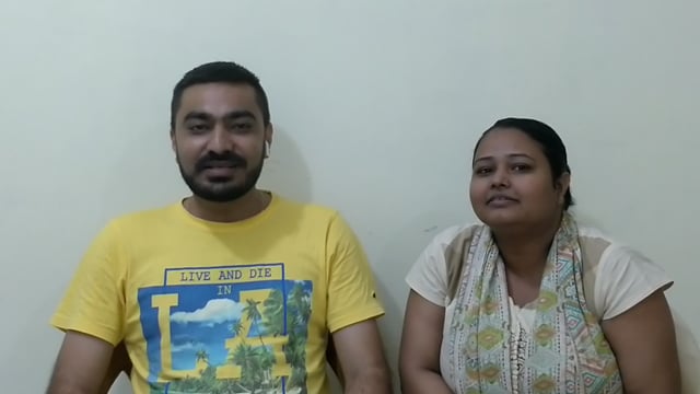 deepak and sangeeta  testimonial