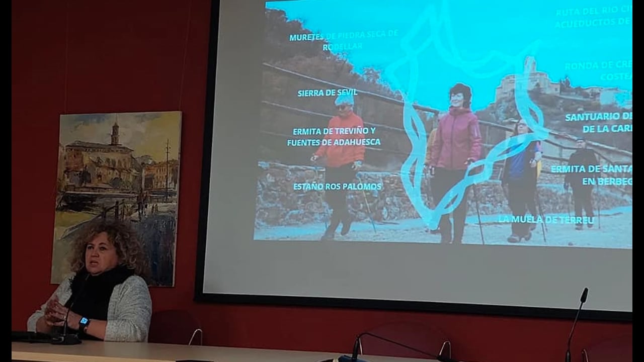 Presentación del proyecto de rutas de MARCHA NÓRDICA GUARA SOMONTANO de la Comarca de Somontano, en el que ha colaborado Montañeros de Aragón Barbastro