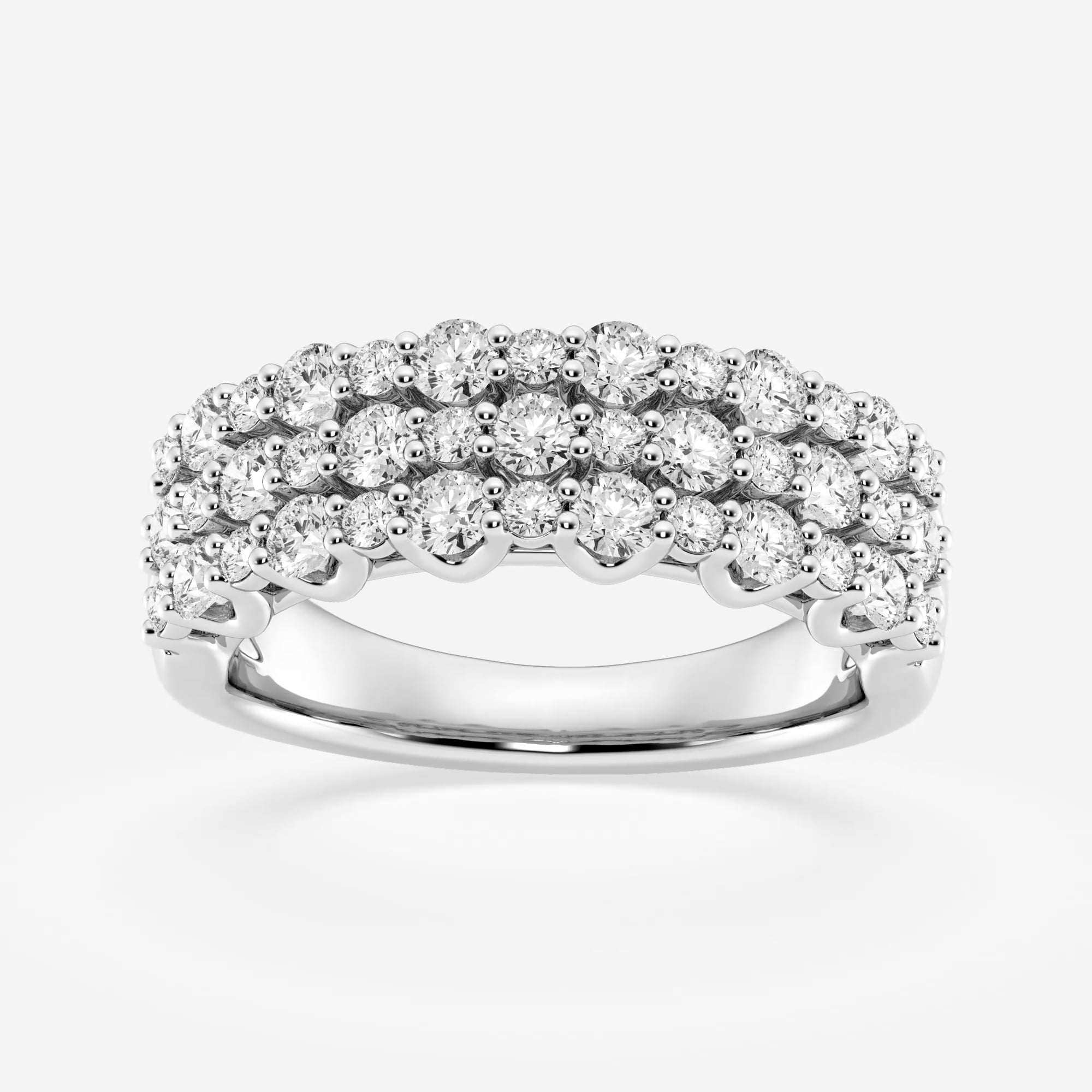 product video for 1 1/4 ctw Round Lab Grown Diamond Triple Row Fashion Band