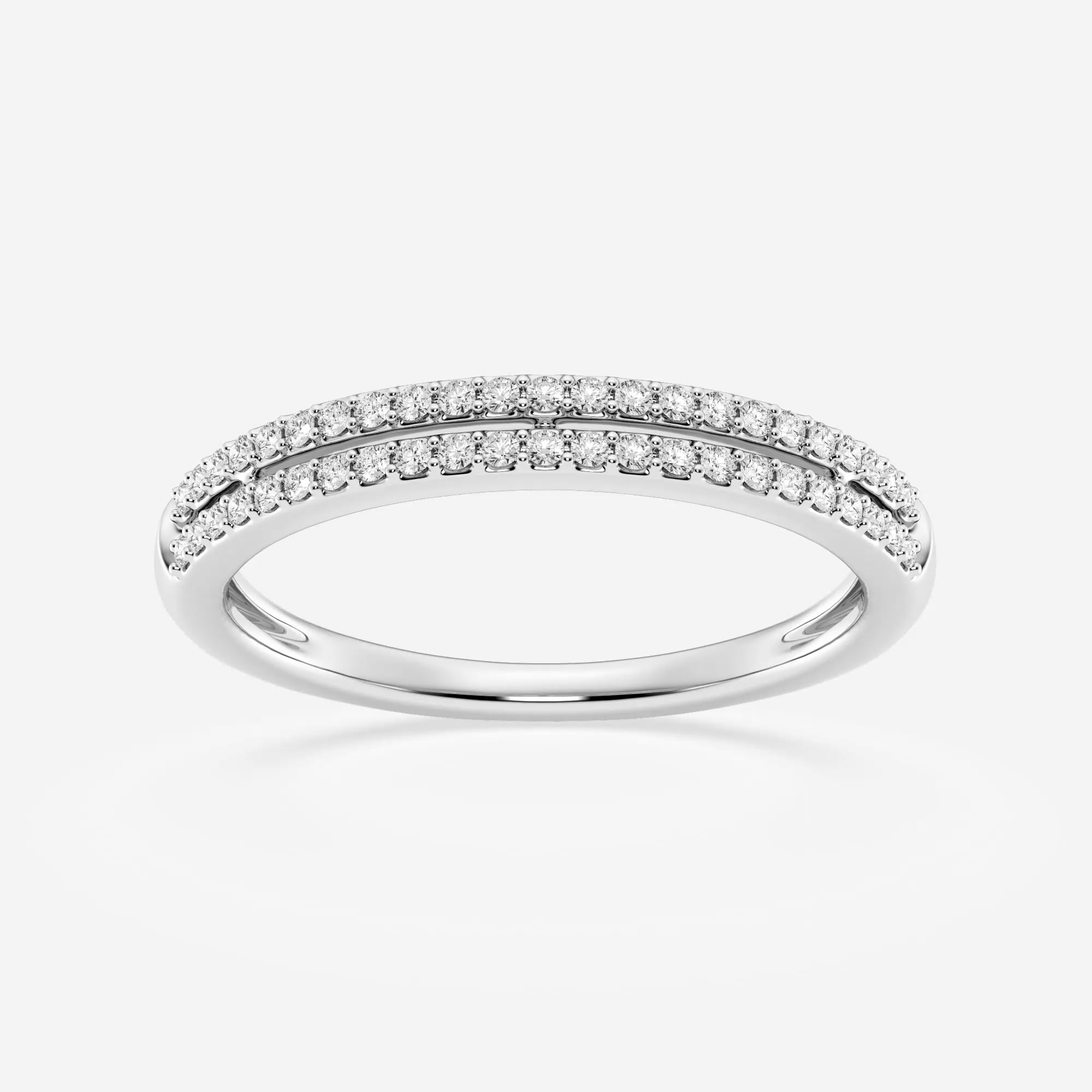 product video for 1/4 ctw Round Lab Grown Diamond Double Row Stackable Ring