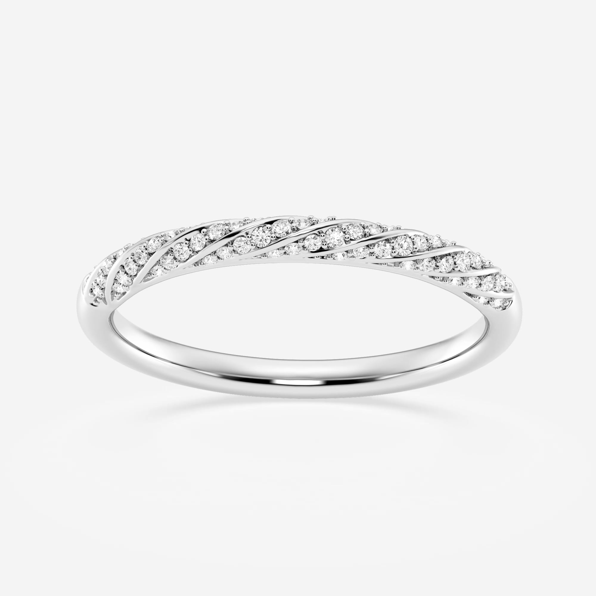 product video for 1/5 ctw Round Lab Grown Diamond Twist Wedding Band