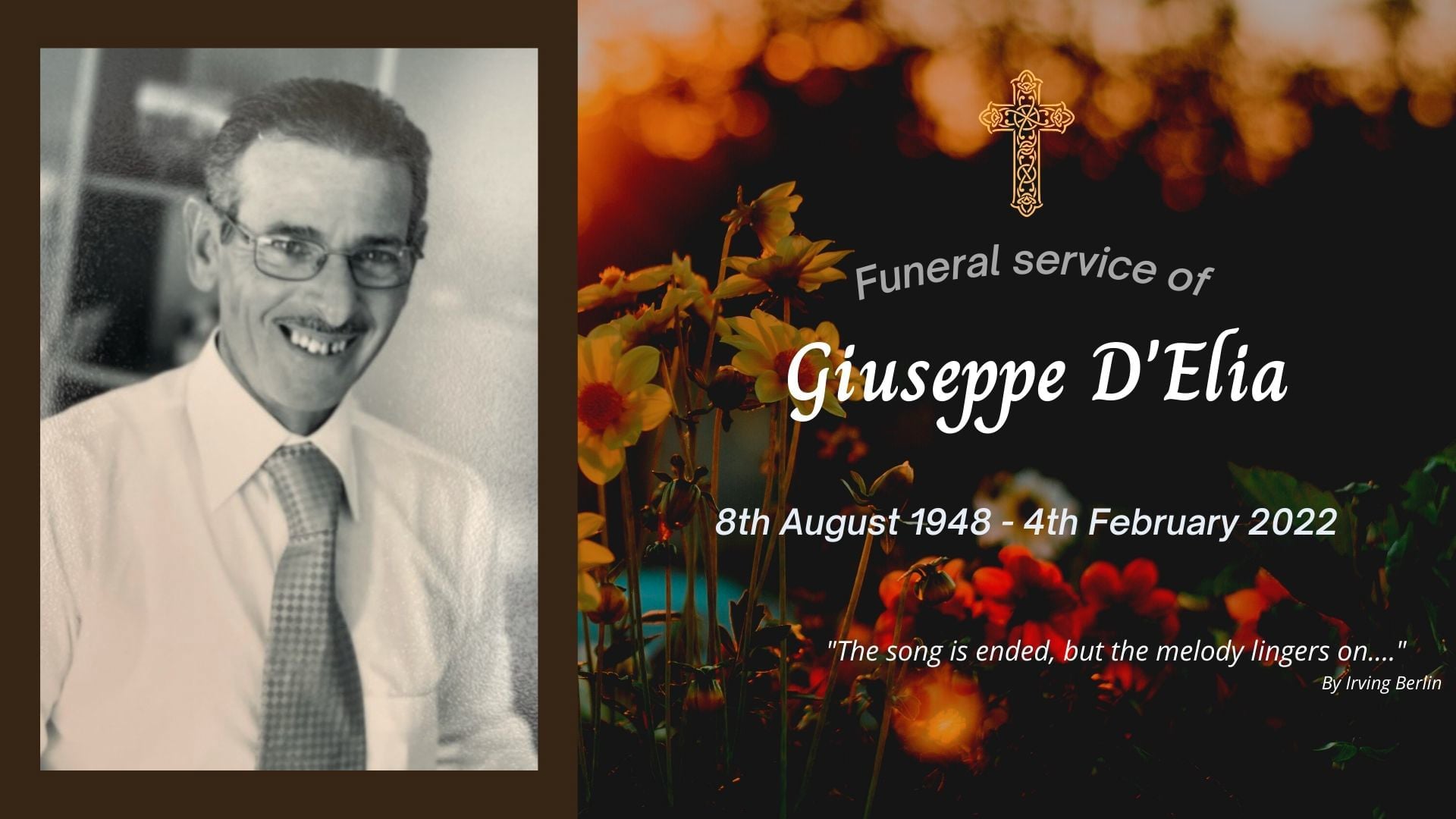 Funeral service of Giuseppe D'Elia