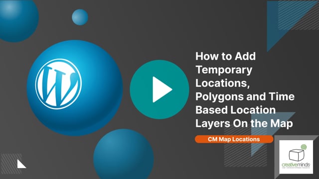 Adding polygons and temporary locations to the WordPress map