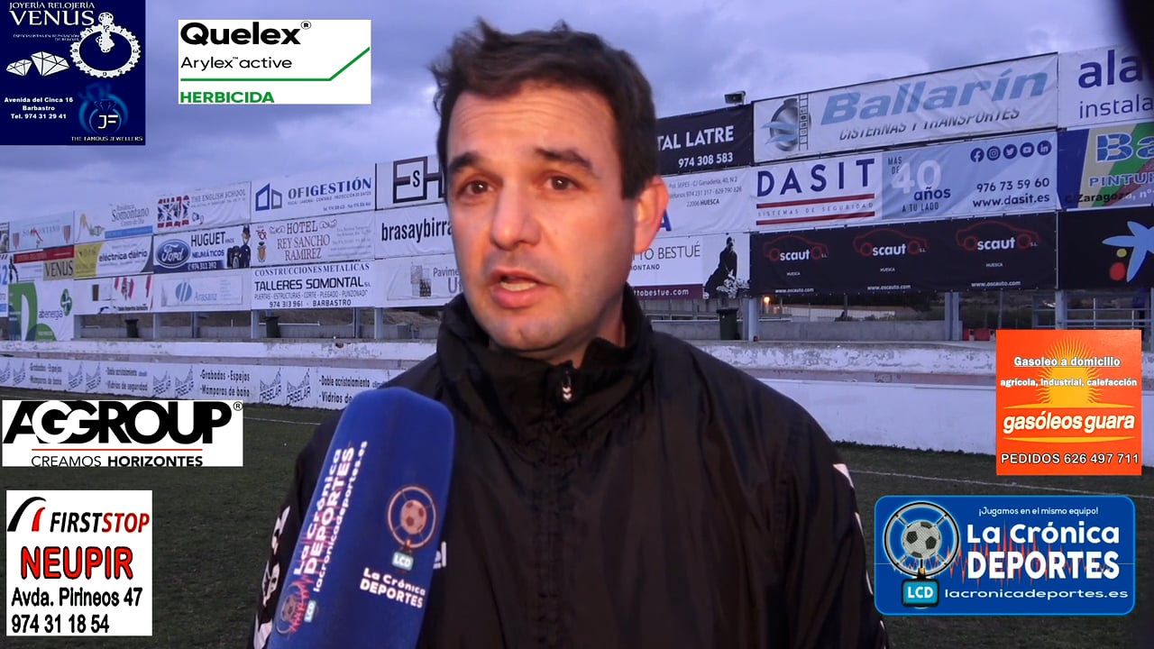 SERGIO LAGUNAS (Entrenador Calamocha) UD Barbastro 1-0 CF Calamocha / Jornada 23 / 3ª División