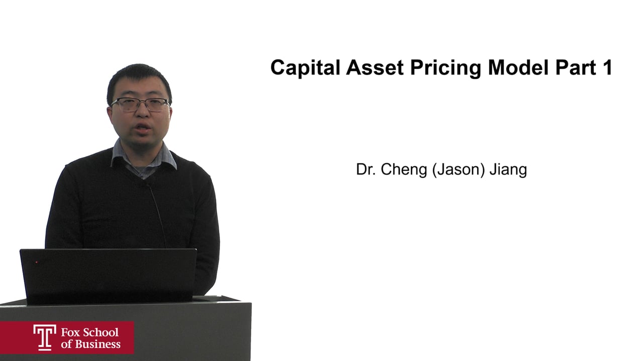 Capital Asset Pricing Model Part 1