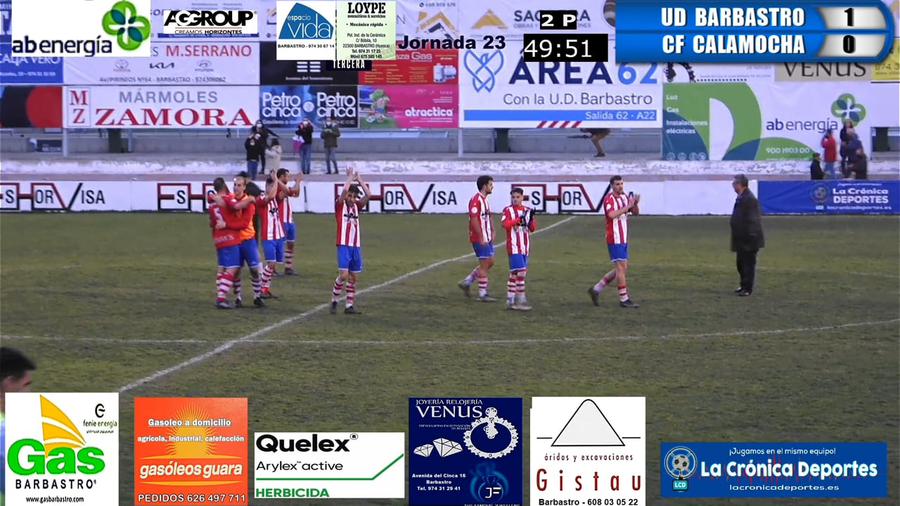 (RESUMEN y GOL) UD Barbastro 1-0 CF Calamocha / Jornada 23 / 3ª División