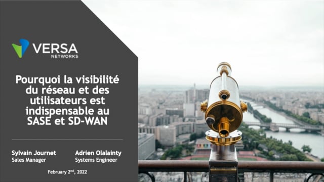 Visibilité des réseaux SASE et SD-WAN