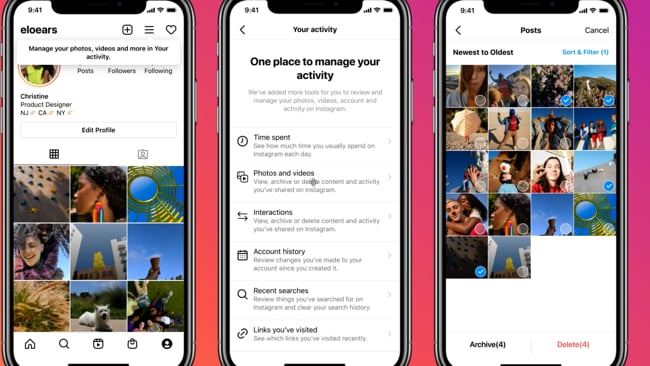 Neu: Massen Bearbeitungs Funktion bei Insta