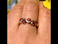Granate, anillo de 9 ct 12871-8048