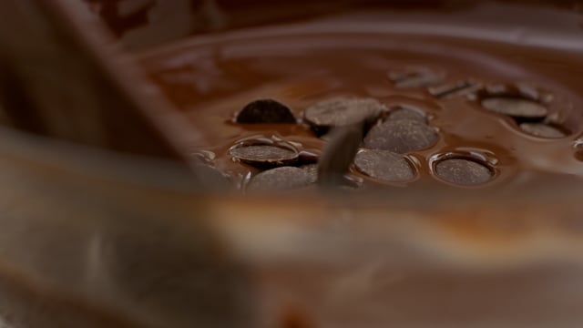 Chocolate melting.   
