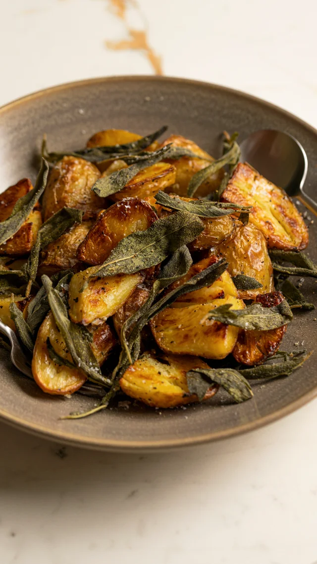 Easy and Delicious Crispy Sage Roasted Potatoes - Cooking in my Genes
