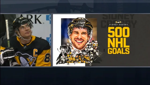 Sidney Crosby, 46th player in NHL history to score 500 goals