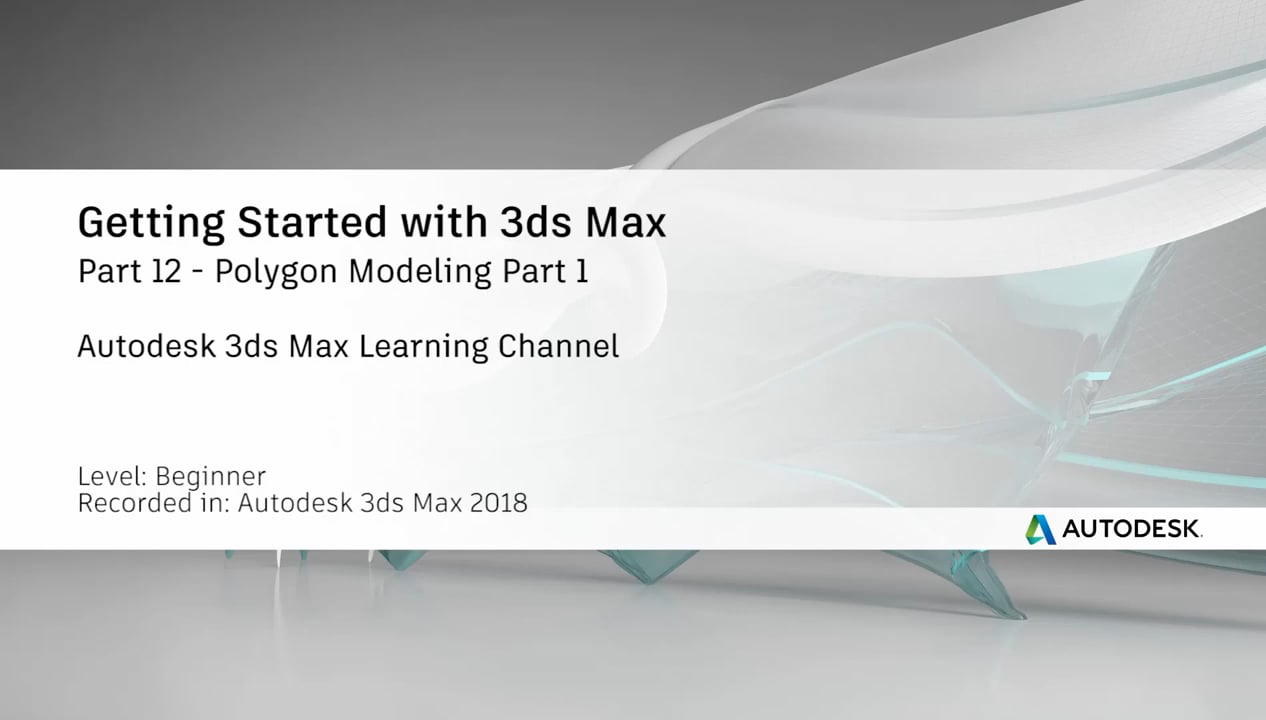 3ds Max Getting Started - Lesson 12 - Polygon Modeling Part 1 On Vimeo