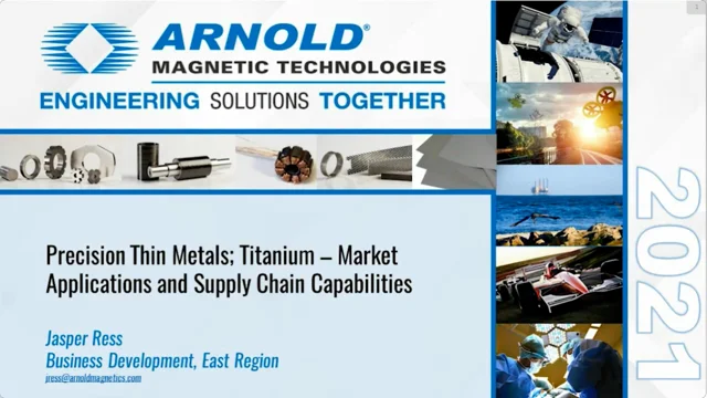 Arnold's thin-rolled titanium foils and alloys - Aerospace