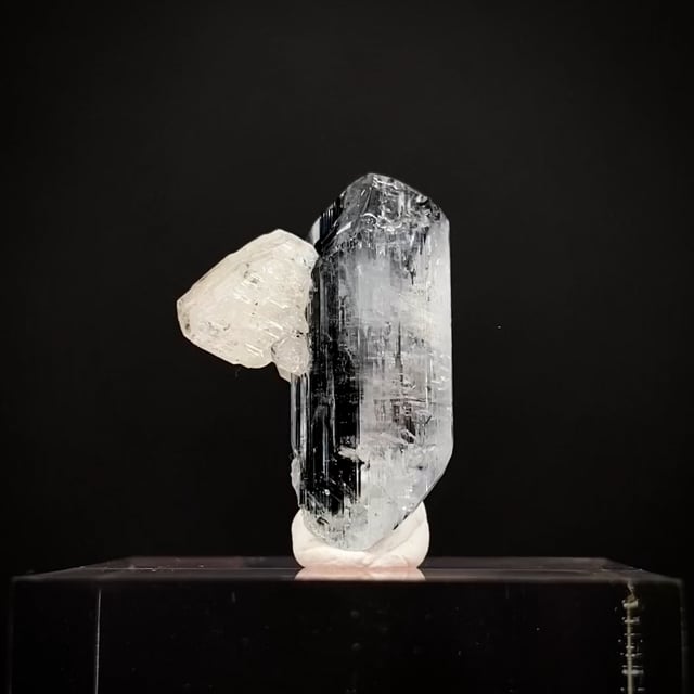 Euclase with Schorl inclusions and Adularia