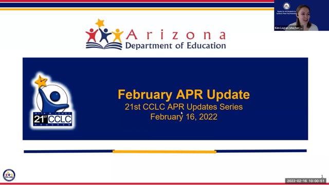 Feb. 16, 2022 Monthly APR/GPRA Updates